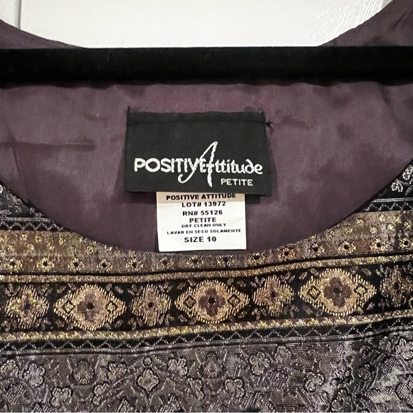 Vintage Metallic Crop Top by Positive Attitude Petite - Picture 6 of 7